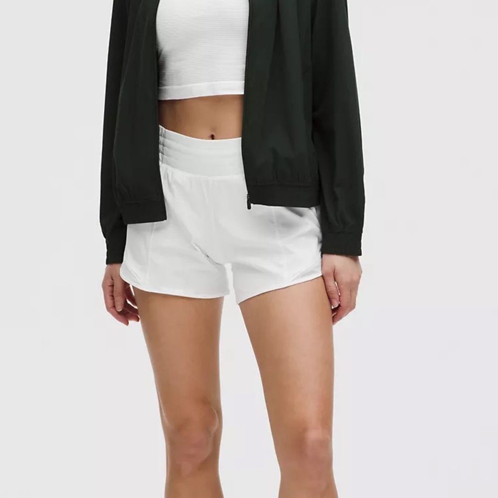 Lululemon Hotty Hot High-Rise Lined Short 4" size 6 white